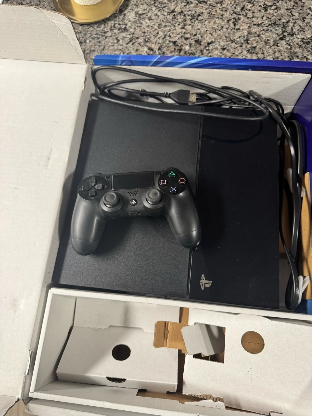 Sony PS4 Console in Jet Black with Matching Controller